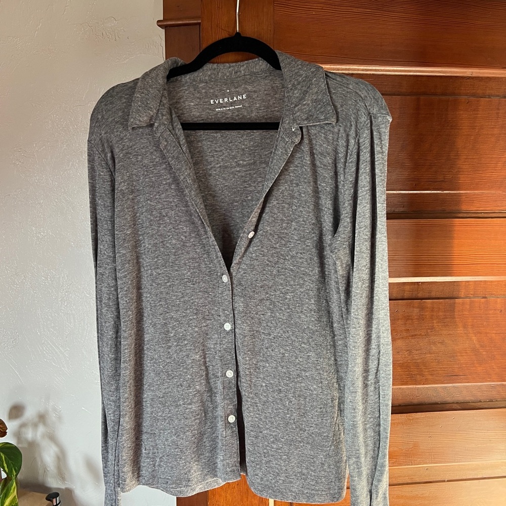 Everlane Heather Gray Casual Shirt